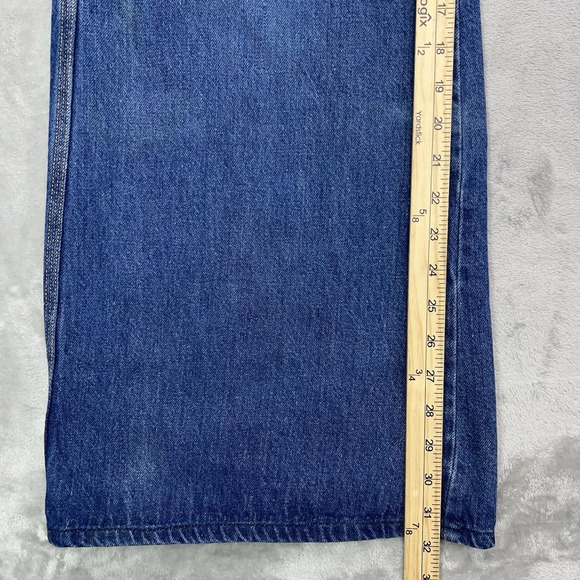 Vintage LEVI'S Cinch Back Jeans Womens 9 Blue Wide Leg Bell Bottom 70s High Rise - Picture 16 of 16
